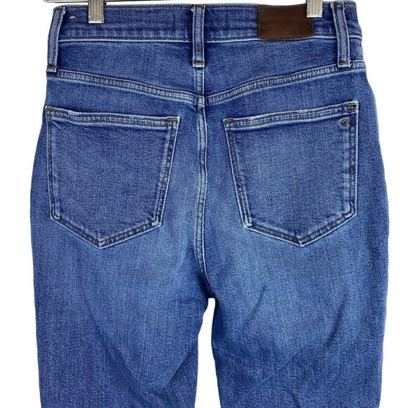 Madewell Slim Demi Boot Jeans Womens 25 Raw Edge Hem Northhaven Wash Blue Boho - Picture 7 of 12